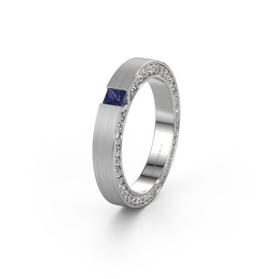 Wedding ring WH2140L14B 585 white gold sapphire ±0.14x0.08 in