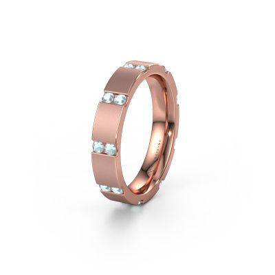 Weddings ring WH2132L14BM 585 rose gold aquamarine ±0.16x0.09in