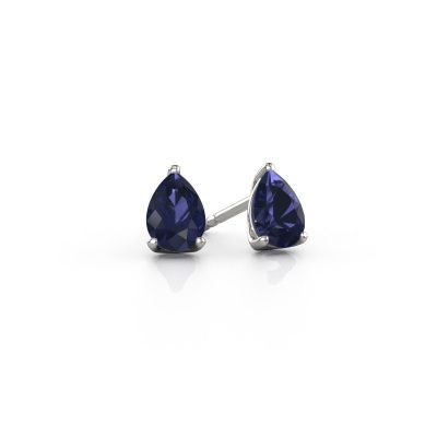Stud earrings Sam PER 950 platinum sapphire 7x5 mm
