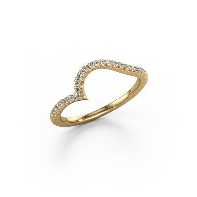 Stackable ring SR0633-1 585 gold diamond 0.18 crt