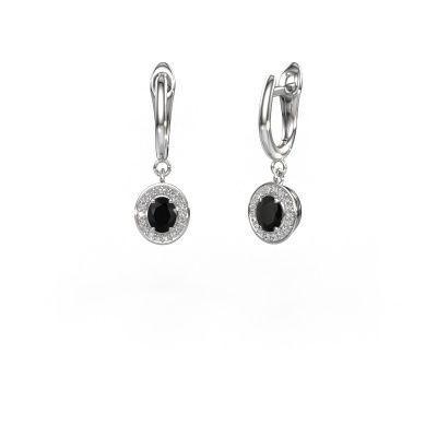 Drop earrings Nakita 585 white gold black diamond 1.02 crt