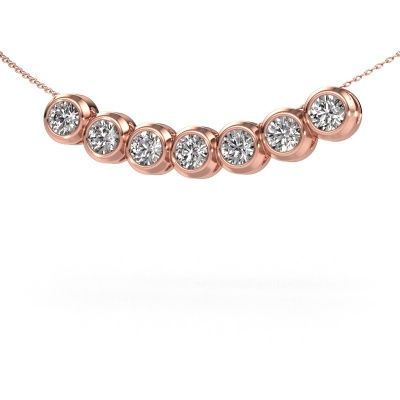 Collier Kim 7 585 or rose diamant 3.50 crt
