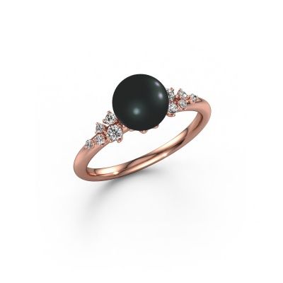 Ring Royce PRL 585 rose gold black pearl 7 mm