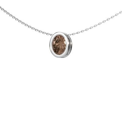 Pendant Lavon OVL 585 white gold brown diamond 0.80 crt
