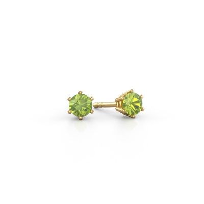 Earrings Fay 585 gold peridot 4.2 mm