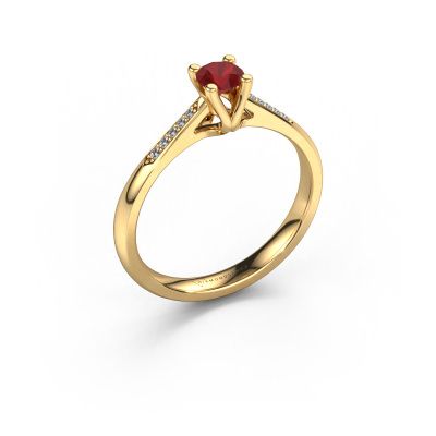 Promise ring Janna 2 585 gold ruby 4 mm
