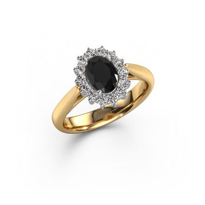 Bague de fiançailles Margien 1 585 or jaune diamant noir 1.05 crt