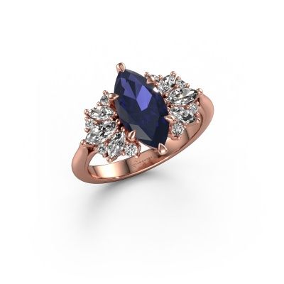 Engagement ring Jaimie 585 rose gold sapphire 12x6 mm