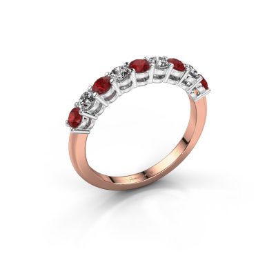Ring Michelle 9 585 rose gold ruby 2.7 mm