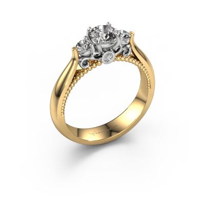 Engagement ring Tiffani 585 gold diamond 0.74 crt