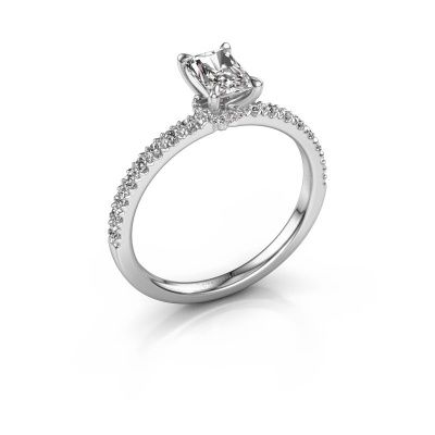 Bague de fiançailles Crystal RAD 4 585 or blanc diamant 0.95 crt