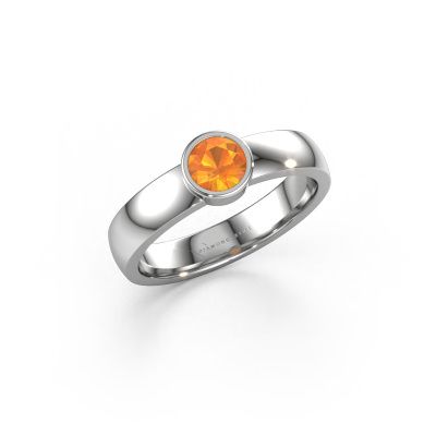 Ring Ise 1 585 white gold citrin 4.7 mm