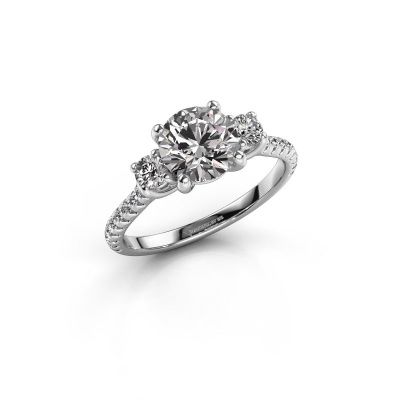 Engagement ring Jesica 585 white gold lab grown diamond 1.580 crt