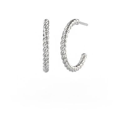 Stud earrings Terra 20mm 585 white gold