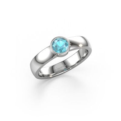 Ring Ise 1 585 Weißgold Blau Topas 4.7 mm