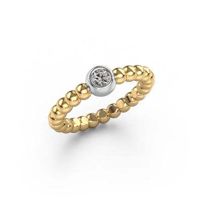 Stackable ring Dini 585 gold zirconia 3 mm