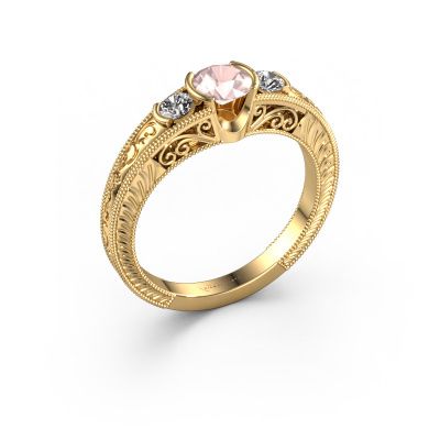Promise ring Tasia 585 gold morganite champagne 5 mm