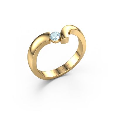 Ring Arda 585 gold aquamarine 3.4 mm