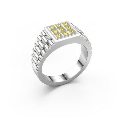 Men's ring Chavez 950 platinum yellow sapphire 2 mm