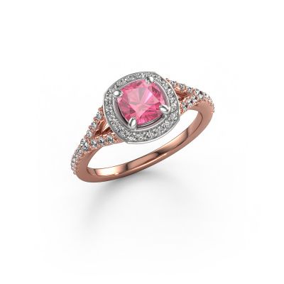 Engagement ring Pamela CUS 585 rose gold pink sapphire 5.5 mm