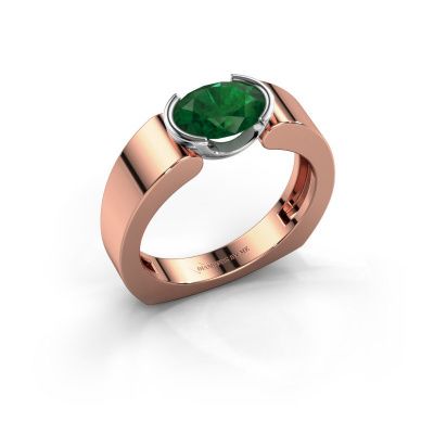 Ring Tonya 585 Roségold Smaragd 8x6 mm