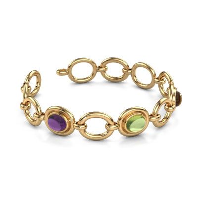 Link bracelet Maxima 3 585 gold citrin 9x7 mm