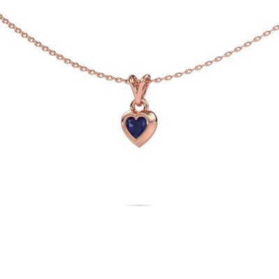 Anhänger Charlotte Heart 585 Roségold Saphir 4 mm