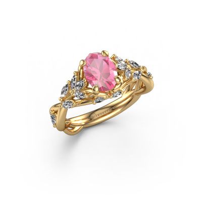 Verlobungsring Samantha OVL 585 Gold Pink Saphir 7,5x5,5 mm
