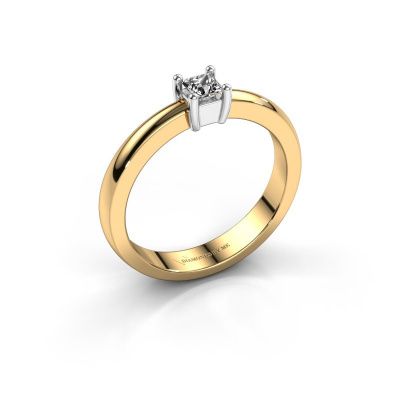 Engagement ring Florentina Square 585 gold diamond 0.40 crt