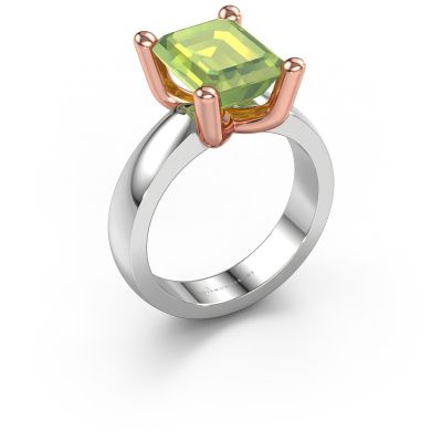 Ring Clelia EME 585 white gold peridot 10x8 mm