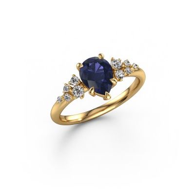 Ring Royce PER 585 gold sapphire 8x6 mm