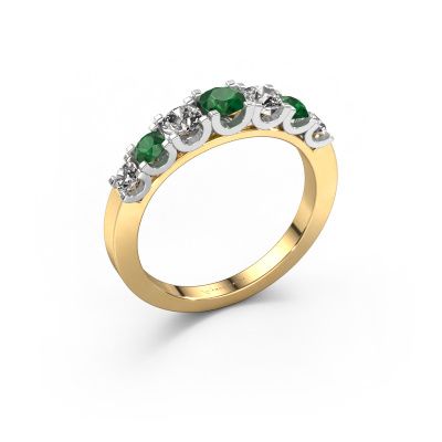 Ring Selina 3 585 gold emerald 3.7 mm