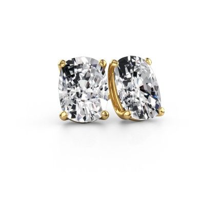 Stud earrings Sam CSH 585 gold lab grown diamond 10.00 crt