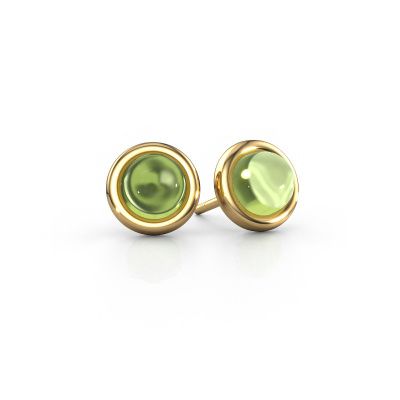 Stud earrings Jodi 585 gold peridot 4,5 mm