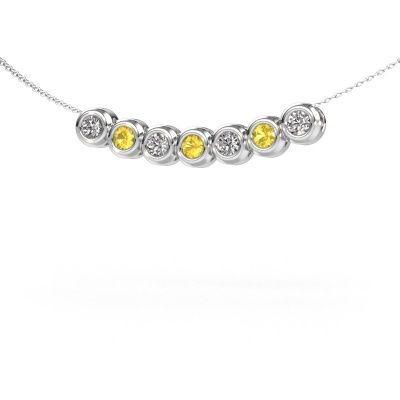 Kette Kim 7 585 Weißgold Gelb Saphir 3.4 mm