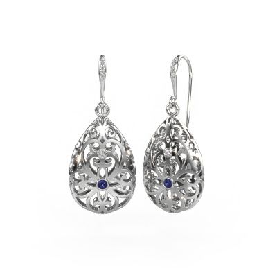 Drop earrings Idalia 2 585 white gold sapphire 2 mm