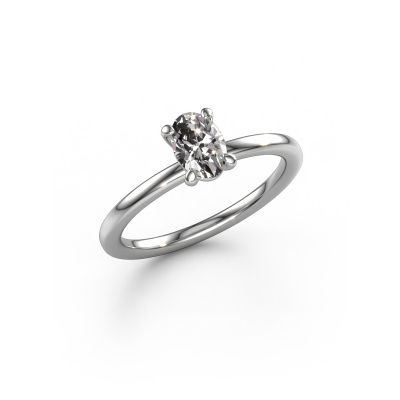 Bague de fiançailles Simone OVL 1 585 or blanc diamant 0.80 crt