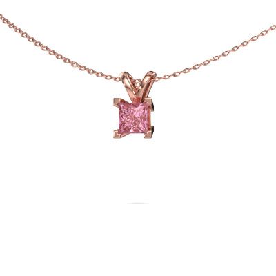 Pendant Ariane 585 rose gold pink lab grown diamond 5 mm