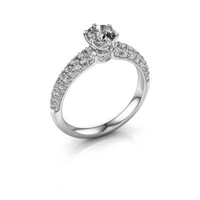 Bague de fiançailles Meryl 585 or blanc diamant 0.60 crt