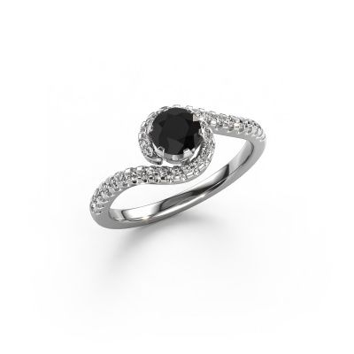 Verlobungsring Elli 950 Platin Schwarz Diamant 0.852 crt