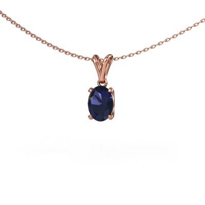 Pendant Sam OVL 585 rose gold sapphire 8x6 mm