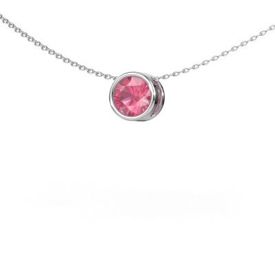 Pendant Lavon RND 585 white gold pink sapphire 6.5 mm