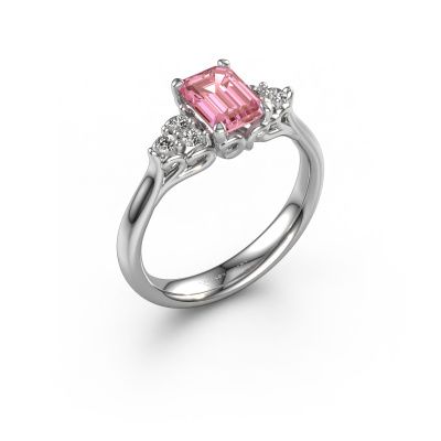 Verlobungsring Myrna EME 950 Platin rosa Labordiamant 6x4 mm