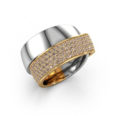 Ring Danna 585 witgoud bruine diamant 1.425 crt