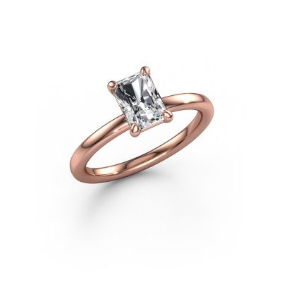 Engagement ring Simone RAD 1 585 rose gold lab grown diamond 1.00 crt