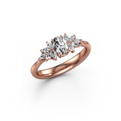 Engagement ring Fiona OVL 585 rose gold diamond 0.65 crt
