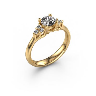 Verlovingsring Monika RND 585 goud diamant 0.75 crt