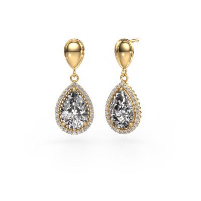 Drop earrings Tilly per 1 585 gold lab grown diamond 6.42 crt