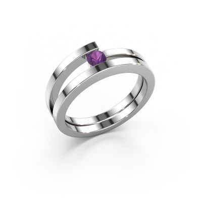 Ring Sandy 585 white gold amethyst 3.4 mm