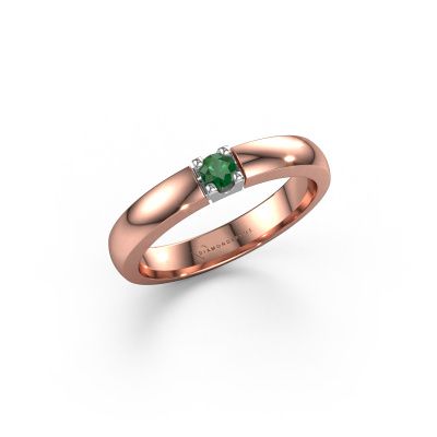 Ring Rianne 1 585 Roségold Smaragd 3 mm